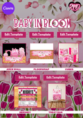 Baby In Bloom Baby Shower Canva Template (Digital Download) |Minted Moments