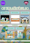Oh the Places You'll Go Canva Templates - Digital Download| Minted Moments