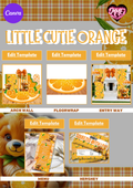 Little Cutie Baby Shower Canva Templates Digital Download - Minted Moments