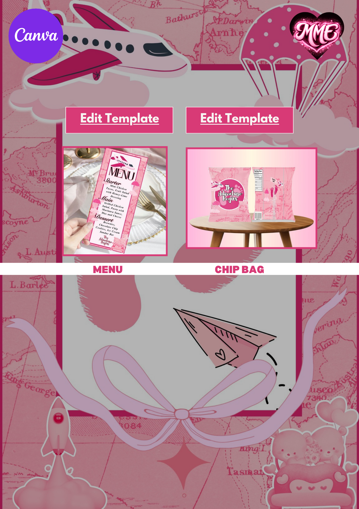 The Girl Adventure Begins  Canva Template (Digital Download) - Minted Moments