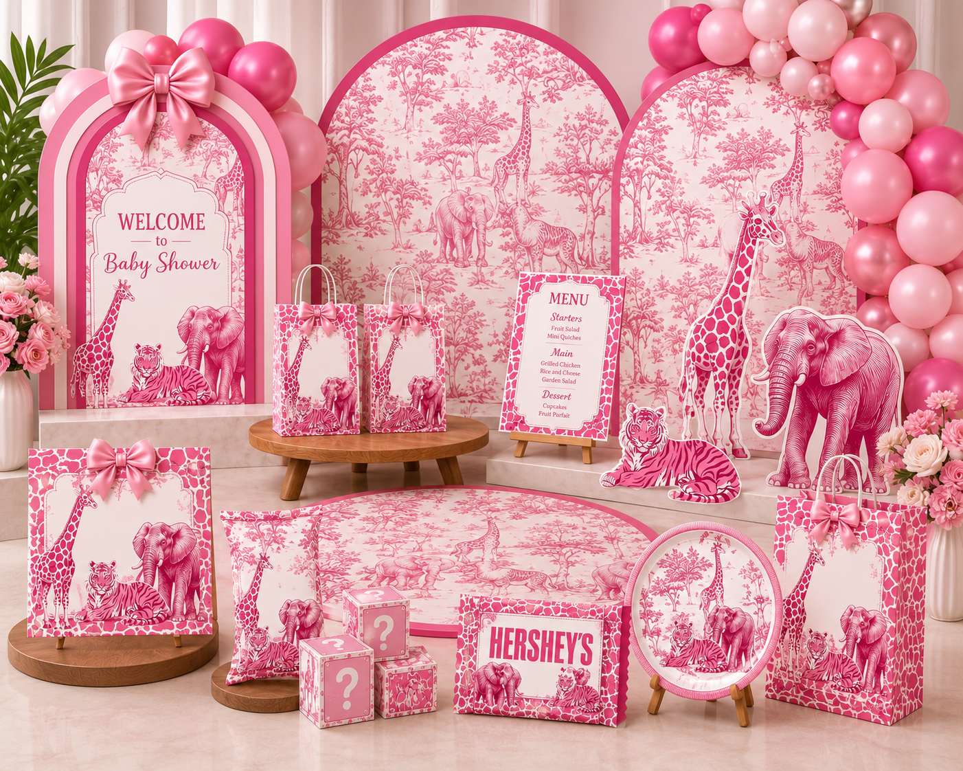Born To Be Wild Baby Shower Canva Templates - Digital Download