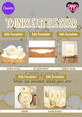 Twinkle Little Star Baby Shower Canva Templates - Digital Downloads| Minted Moments